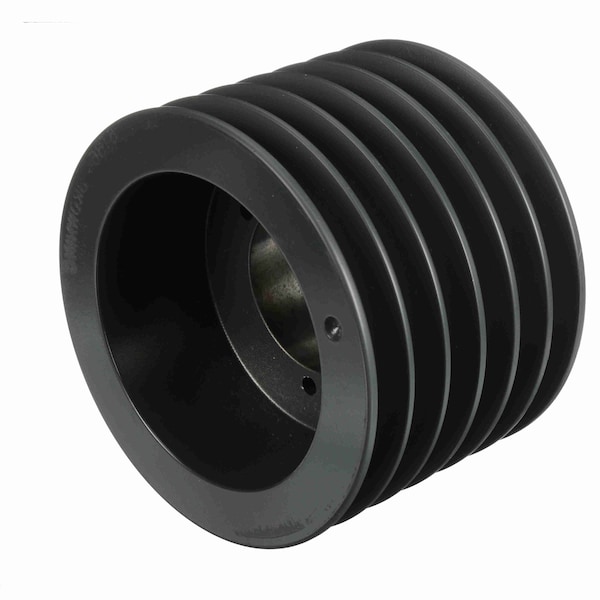6 Groove Cast Iron Bushed Bore Multiple Sheave, 6TB64